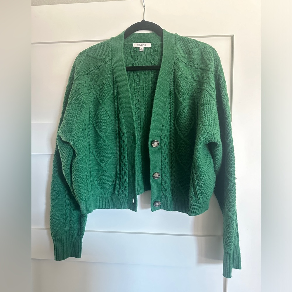 COPY - Madewell Cropped Cable-Knit Cardigan